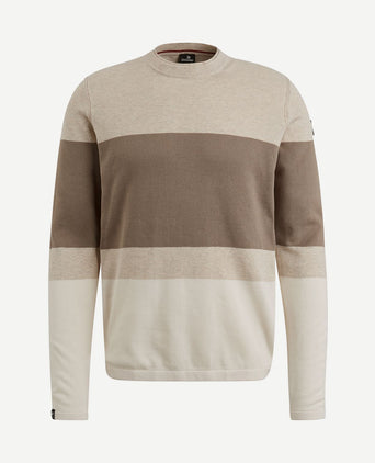Trui streep beige