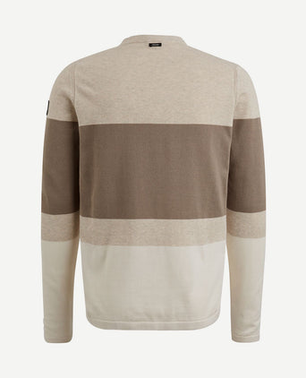 Trui streep beige