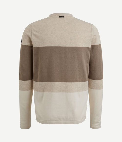 Trui streep beige