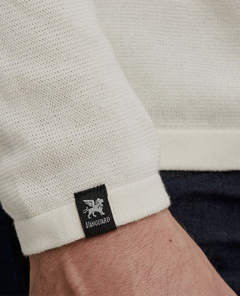 Vanguard trui streep beige | Regular-fit