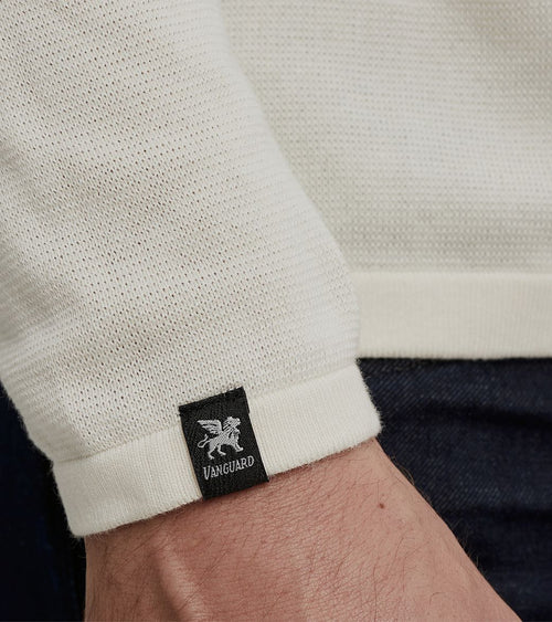 Vanguard trui streep beige | Regular-fit