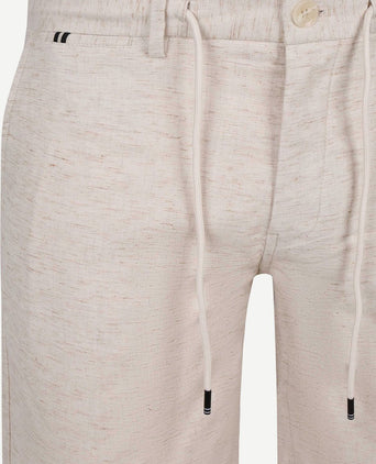 V11 short linen blend beige
