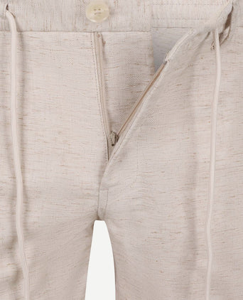 V11 short linen blend beige