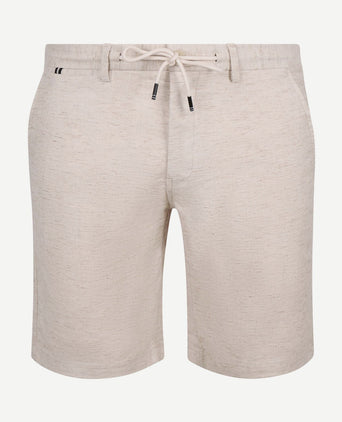 V11 short linen blend beige