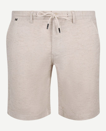 V11 short linen blend beige