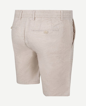 V11 short linen blend beige