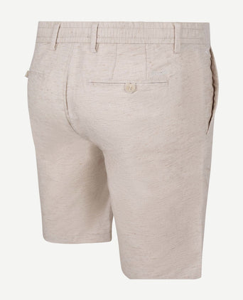 V11 short linen blend beige