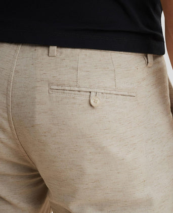 V11 short linen blend beige
