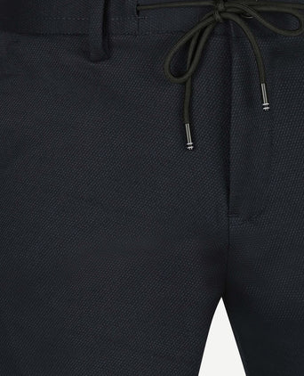 V11 short piqué donkerblauw