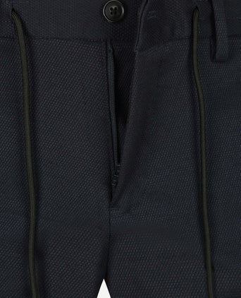 V11 short piqué donkerblauw