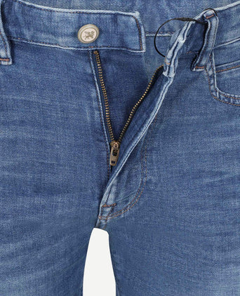 V40 rider denim short blauw