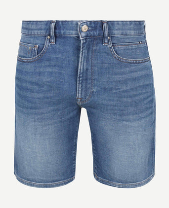 V40 rider denim short blauw