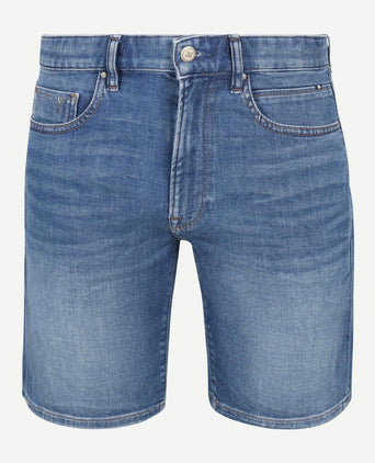 V40 rider denim short blauw