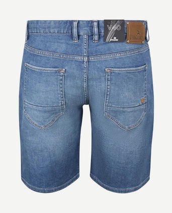 V40 rider denim short blauw