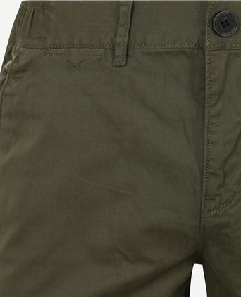 Vanguard v65 short fine twill donkergroen | Slim-fit