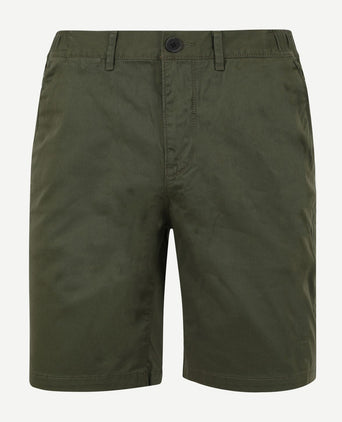 Vanguard v65 short fine twill donkergroen | Slim-fit
