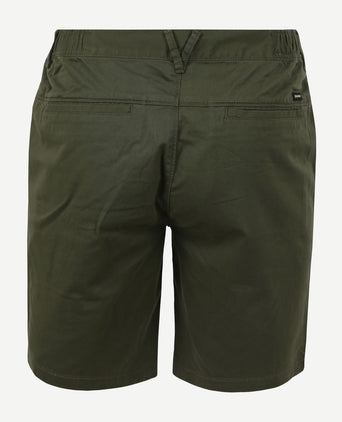 Vanguard v65 short fine twill donkergroen | Slim-fit