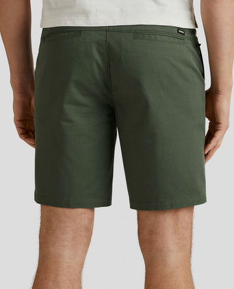 Vanguard v65 short fine twill donkergroen | Slim-fit