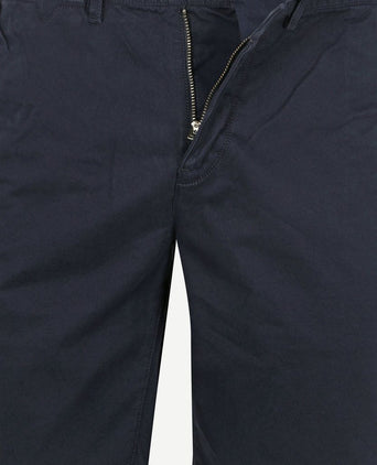 Vanguard v65 short fine twill donkerblauw | Slim-fit