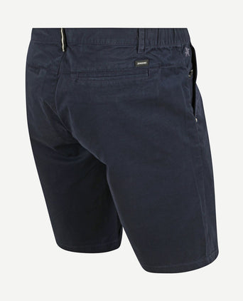 V65 short fine twill donkerblauw