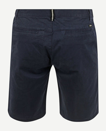 Vanguard v65 short fine twill donkerblauw | Slim-fit