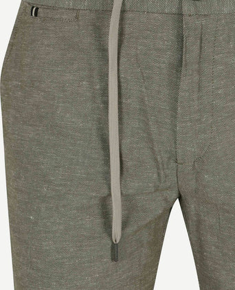 Vanguard v65 short linnen lichtgroen | Slim-fit