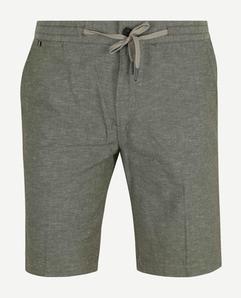 Vanguard v65 short linnen lichtgroen | Slim-fit