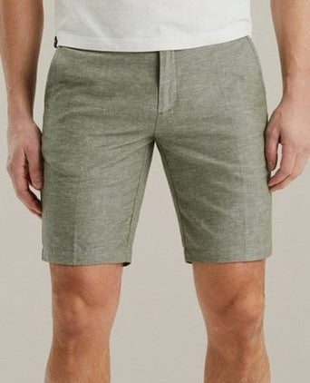 Vanguard v65 short linnen lichtgroen | Slim-fit