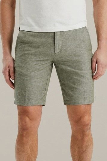 Vanguard v65 short linnen lichtgroen | Slim-fit