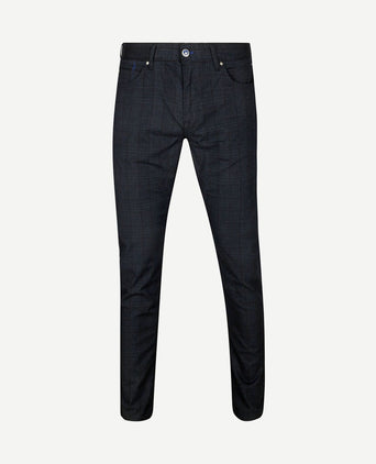 V7 rider broek ruit donkerblauw