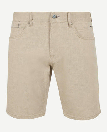 Vanguard v7 rider short yarn dyed beige | Regular-fit
