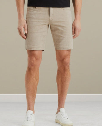 Vanguard v7 rider short yarn dyed beige | Regular-fit