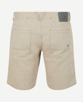 V7 rider short yarn dyed beige