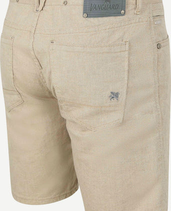 Vanguard v7 rider short yarn dyed beige | Regular-fit