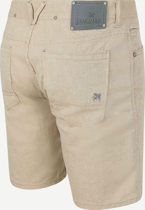 Vanguard v7 rider short yarn dyed beige | Regular-fit