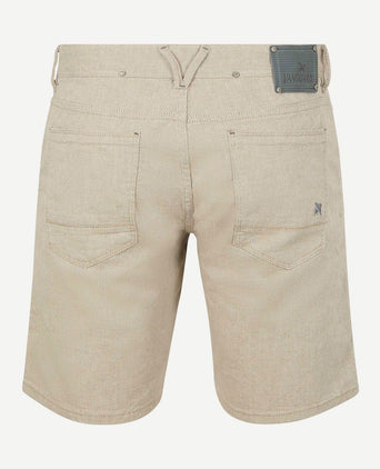 Vanguard v7 rider short yarn dyed beige | Regular-fit