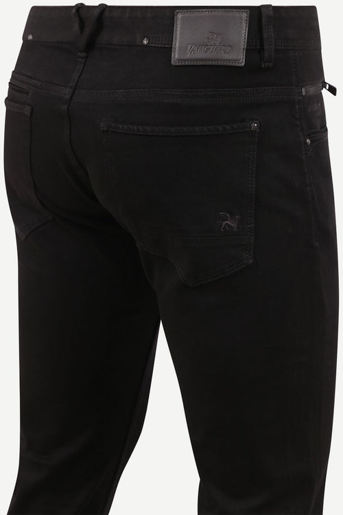 Vanguard v850 rider jeans zwart cbd | Slim-fit