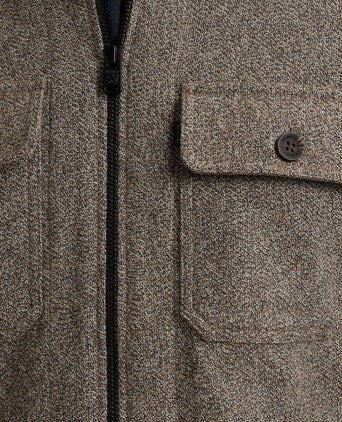 Vanguard overshirt brushed taupe | Regular-fit