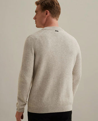 Vest wol blend beige