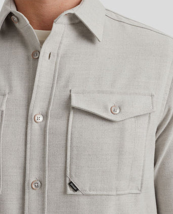 Overshirt twill greige