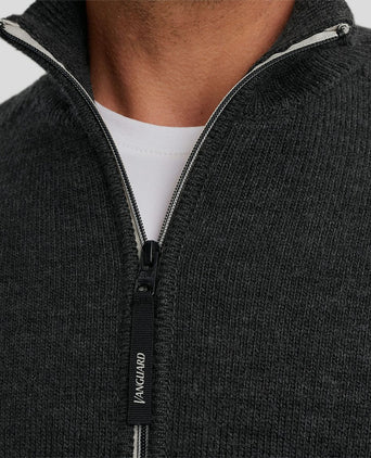 Vest wolblend antraciet