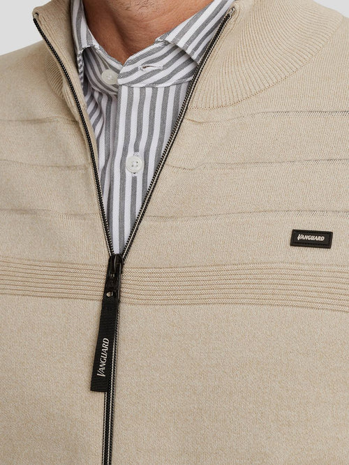 Vanguard vest bonded mouline ecru | Regular-fit