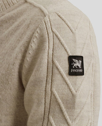 Vanguard vest boiled wool blend beige | Regular-fit