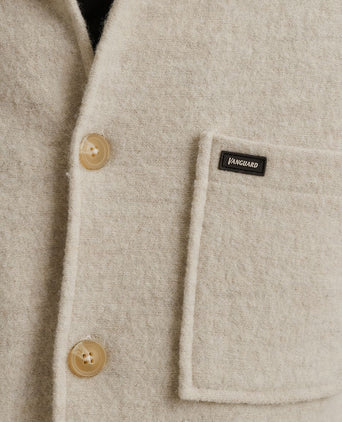 Vanguard vest boiled wool blend beige | Regular-fit