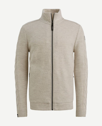 Vanguard vest boiled wool blend beige | Regular-fit