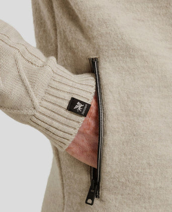 Vanguard vest boiled wool blend beige | Regular-fit