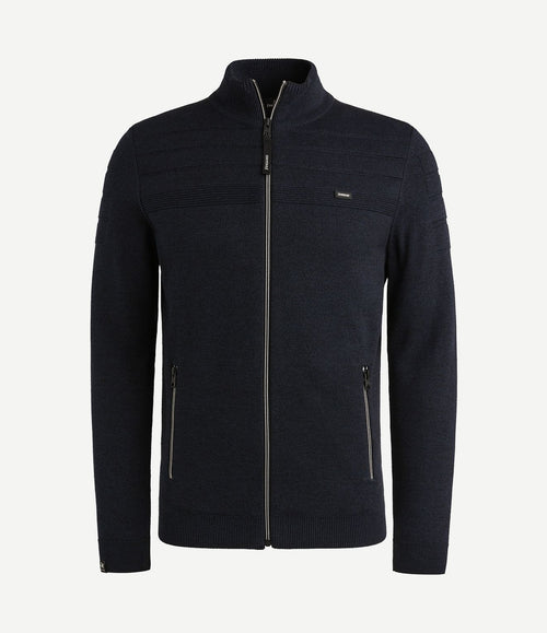 Vest bonded mouline donkerblauw