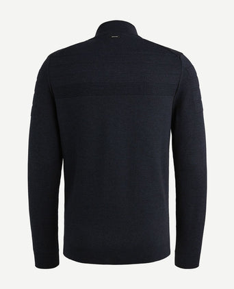 Vest bonded mouline donkerblauw