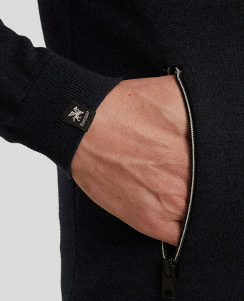 Vest bonded mouline donkerblauw