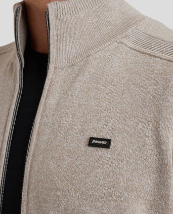 Vest katoen linnen blend beige